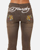 Ed Hardy Women's Tiger Bootcut Jeans Brown