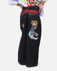 Ed Hardy Ultra Wide Leg Denim Jeans Indigo