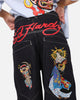 Ed Hardy Ultra Wide Leg Denim Jeans Indigo