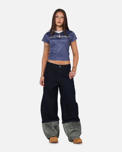 Ed Hardy Women's Cuffed Jeans Indigo
