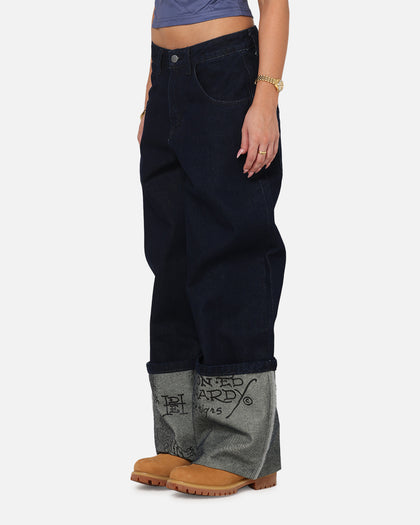 Ed Hardy Women's Cuffed Jeans Indigo