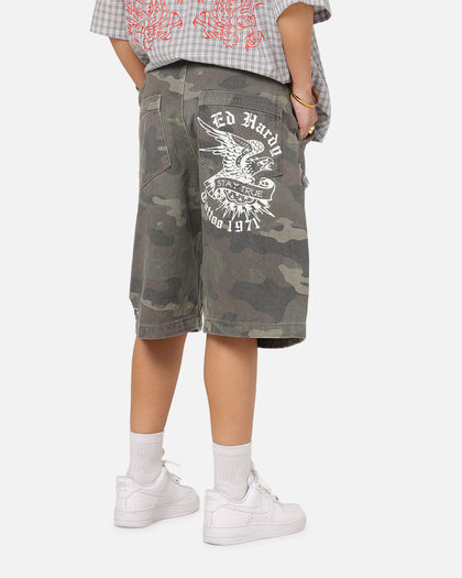Ed Hardy Distress Camo Carpenter Jorts Camo