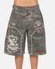 Ed Hardy Distress Camo Carpenter Jorts Camo