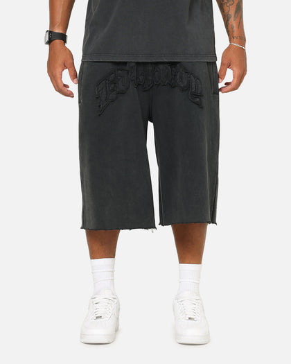 Ed Hardy Double Dragon Applique Shorts Black