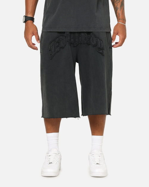 Ed Hardy Double Dragon Applique Shorts Black