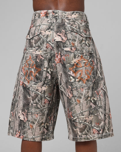 Loiter Biker Jorts Real Tree Camo