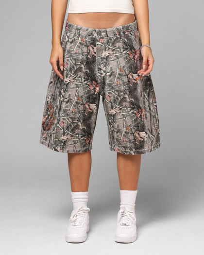 Loiter Biker Jorts Real Tree Camo
