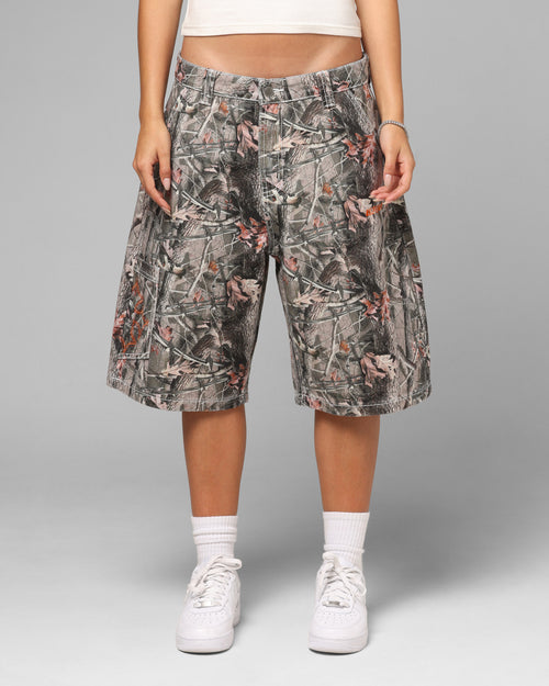 Loiter Biker Jorts Real Tree Camo