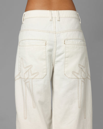 Loiter Star Born Jeans Off White