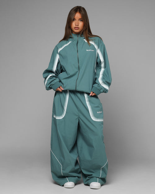 Loiter Spray Day Trackpants Teal
