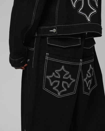 Loiter Biker Raver Jeans Black