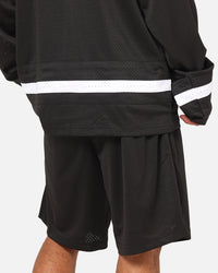Mitchell & Ness All Black Rugby Union Classic Mesh Shorts Solid Black