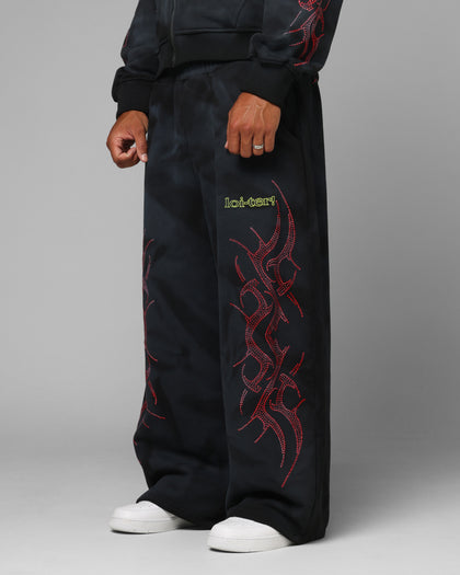 Loiter X Yu-Gi-Oh! Slifer Sky Dragon Sweatpants Black Wash