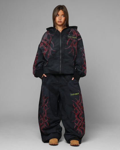 Loiter X Yu-Gi-Oh! Slifer Sky Dragon Sweatpants Black Wash