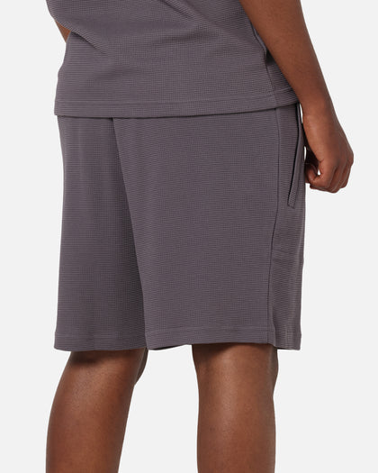 Adidas Trefoil Essentials Waffle Shorts Grey Strata