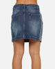 Adidas Women's Denim Mini Skirt Indigo Denim