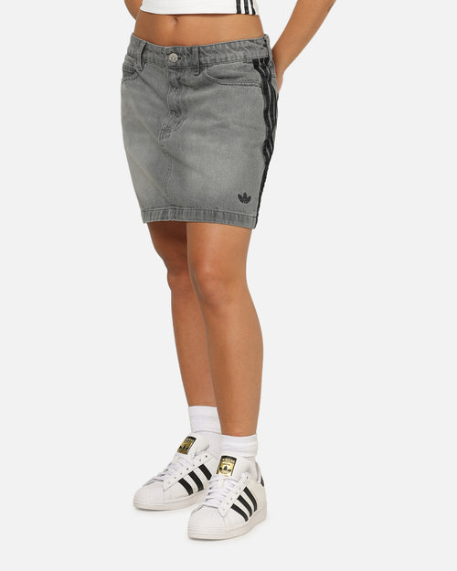 Adidas Women's Denim Mini Skirt Washed Grey