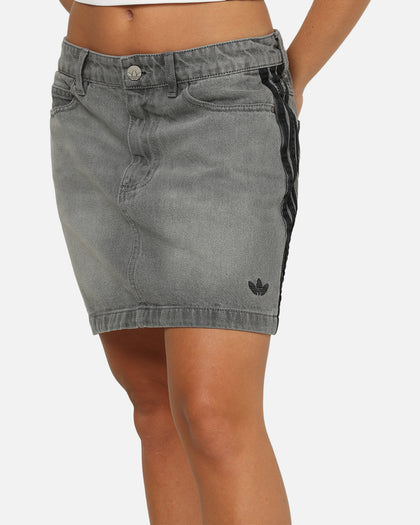 Adidas Women's Denim Mini Skirt Washed Grey