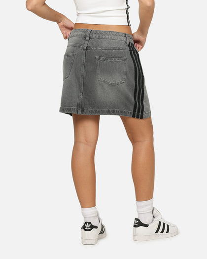Adidas Women's Denim Mini Skirt Washed Grey