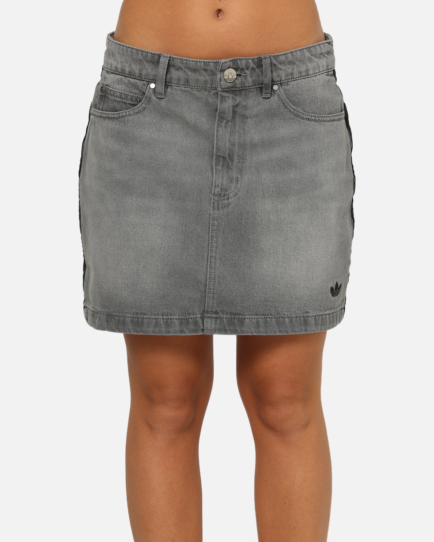 Adidas Women's Denim Mini Skirt Washed Grey | Culture Kings