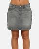 Adidas Women's Denim Mini Skirt Washed Grey