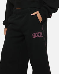 Nike Women's Sportswear Phoenix Fleece Wide Leg Pants Black