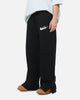 Nike Women's Sportswear Phoenix Fleece High-Waisted Wide-Leg Logo Pants Black/Summit White