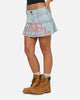 Von Dutch Women's Denim Mini Skirt Washed Light Blue