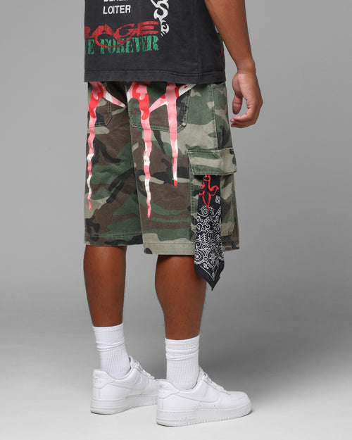 Loiter Star Born Cargo Shorts Camo