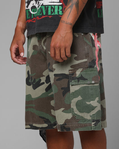 Loiter Star Born Cargo Shorts Camo