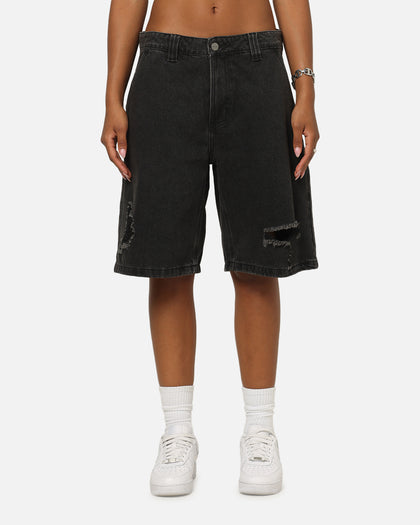 Saint Morta Amplus Distressed Jorts Black Shadow