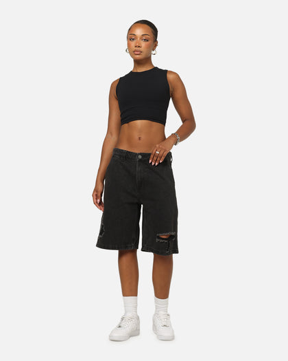 Saint Morta Amplus Distressed Jorts Black Shadow