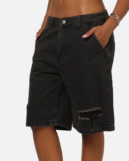 Saint Morta Amplus Distressed Jorts Black Shadow
