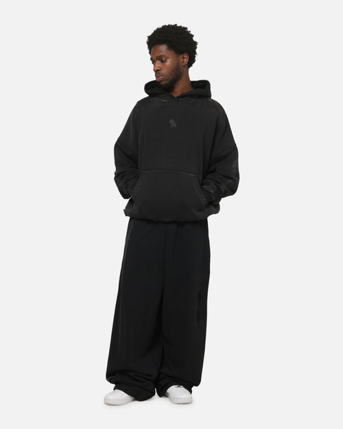 Saint Morta Distressed Baggy Sweatpants Black Wash