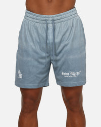 Saint Morta Dead Wash Mesh Shorts Denim Blue
