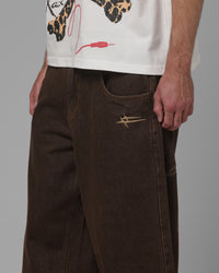 Loiter Star Born Selvedge Denim Jeans Brown