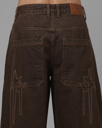 Loiter Star Born Selvedge Denim Jeans Brown