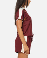 Puma Women's T7 Relaxed Football Jersey T-Shirt Ruby