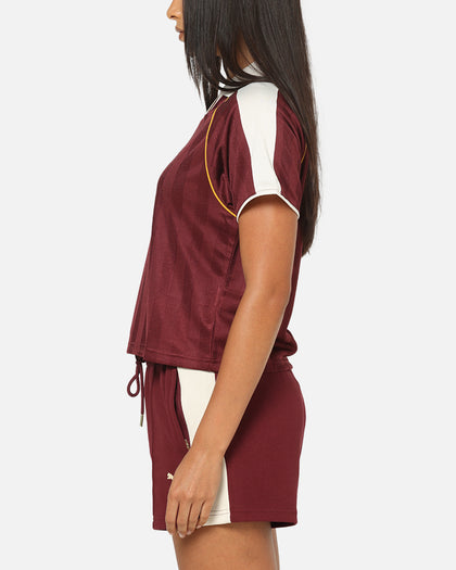 Puma Women's T7 Relaxed Football Jersey T-Shirt Ruby