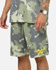 Carre Sideline Basketball Shorts Green Camo