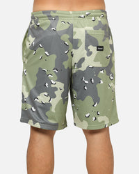 Carre Sideline Basketball Shorts Green Camo
