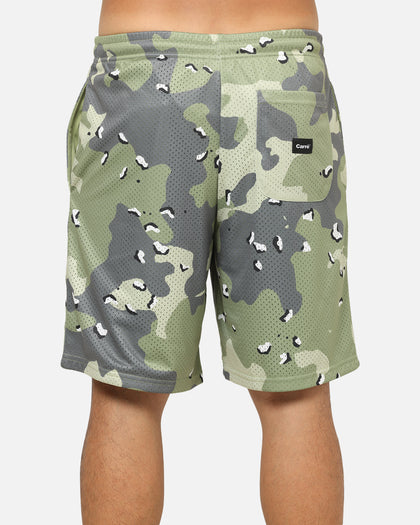 Carre Sideline Basketball Shorts Green Camo
