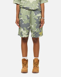 Carre Sideline Basketball Shorts Green Camo