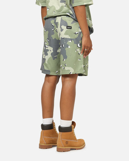 Carre Sideline Basketball Shorts Green Camo