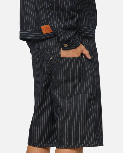 Carre Solace Baggy Jorts Navy Pinstripe