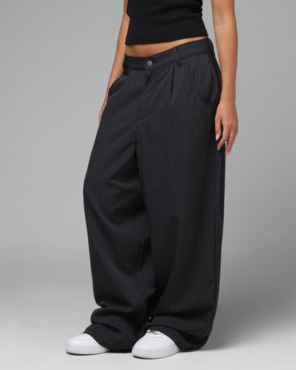 Loiter Eastern Bloc Pinstripe Trousers Black Pinstripe