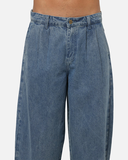 Carre Astor Pleated Jeans Mid Blue