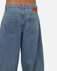 Carre Astor Pleated Jeans Mid Blue