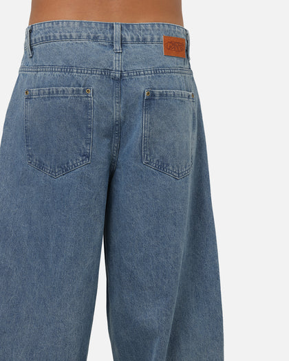 Carre Astor Pleated Jeans Mid Blue