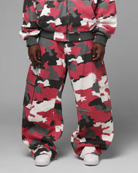 Loiter X WWE Dudley Boyz Cargo Pants Red Camo
